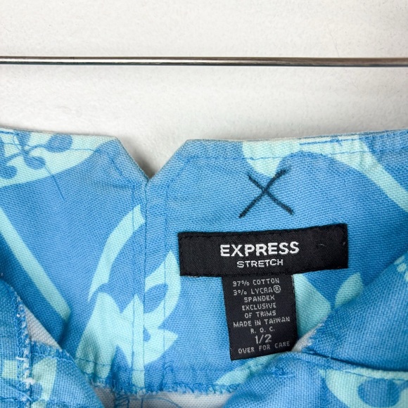 Vintage Y2K Express Hawaiian Print Short Shorts Sz 2 - Picture 4 of 6